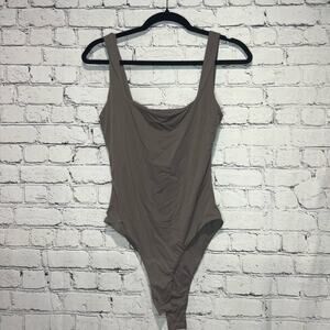 5 for $20 // SHEIN Gray/Purple Squareneck Bodysuit